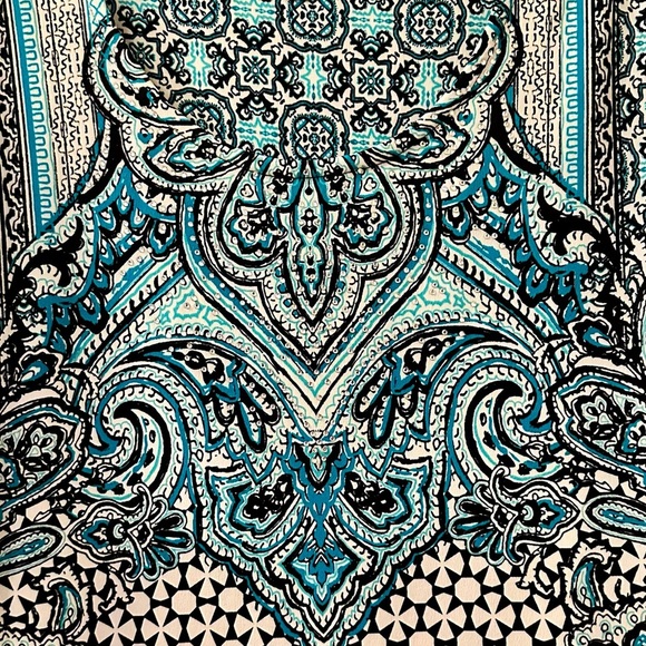 Women’s JM Collection Teal and Black Patterned Knit Top - Size M - NWOT - Picture 3 of 5